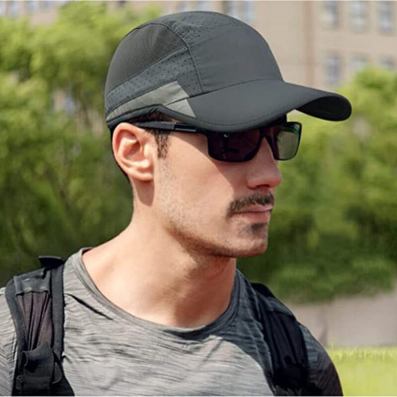 HSR Unstructured Reflective Lightweight Breathable Stylish Sports Soft Hat Cap For Men And Women (Navy Blue, Polyester, Free Size) - Image 6