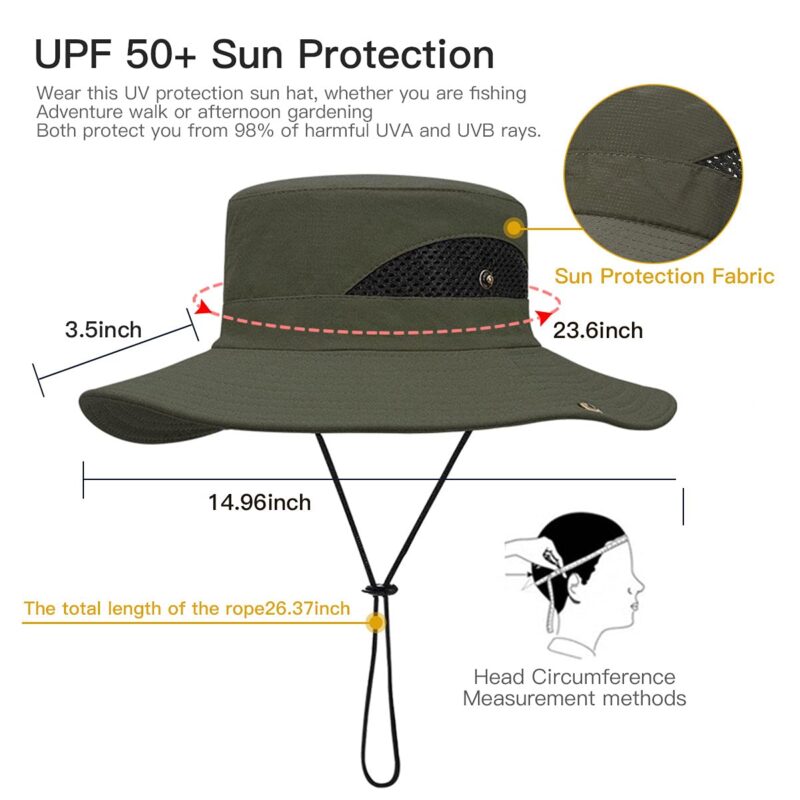 Electomania Polyester Unisex Sun Protection Cap (Dd4949431_Army Green_Free Size) - Image 6
