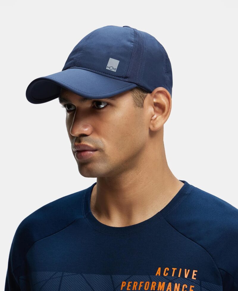 Jockey CP21 Polyester Solid Cap with Adjustable Back Closure and Stay Dry Technology_Navy_Free Size - Image 2