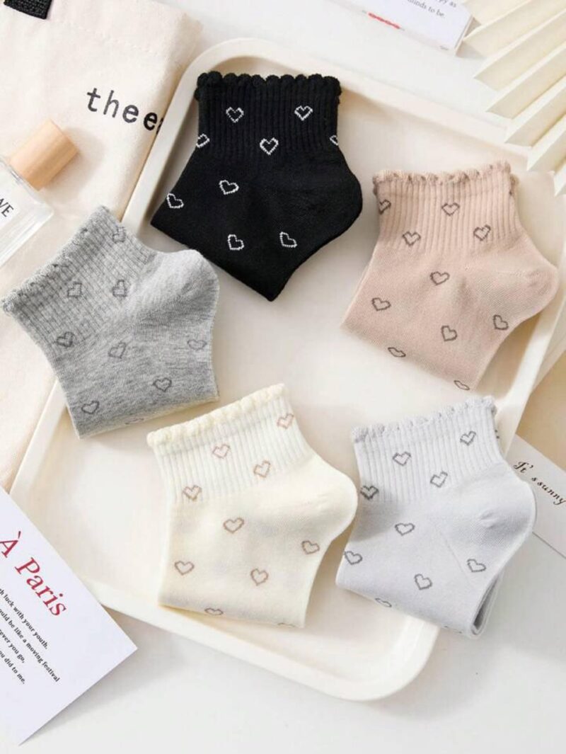 DIVUE Socks for Girls & Women Ankle Length | 5 Pair Combo Cotton Socks | Free Size Odor Resistant Soft Breathable Fabric | Comfortable Socks for Sports, Office, College, Travel & Casual Use - Image 9