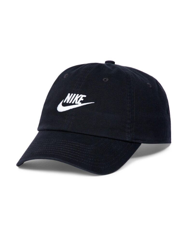 Nike Cotton Unisex's Cap (FB5368-011_Black/White