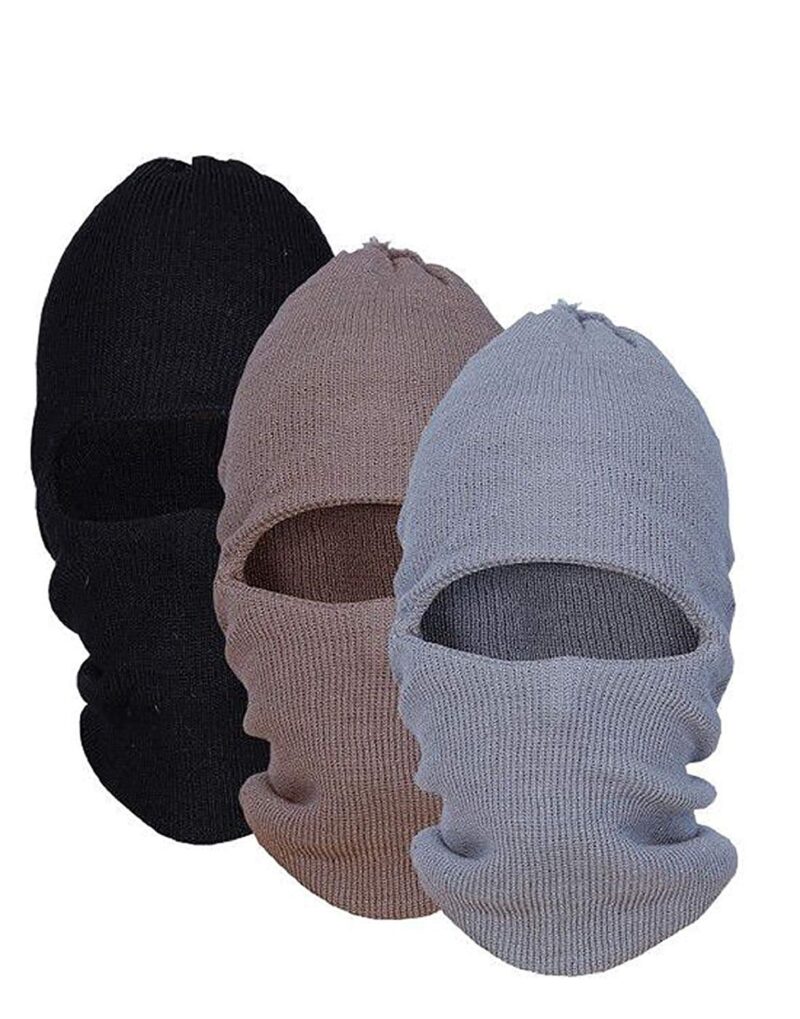 Digital SHOPEE Men's Acrylic Monkey Cap Pack of 3_Multicolor, Free Size
