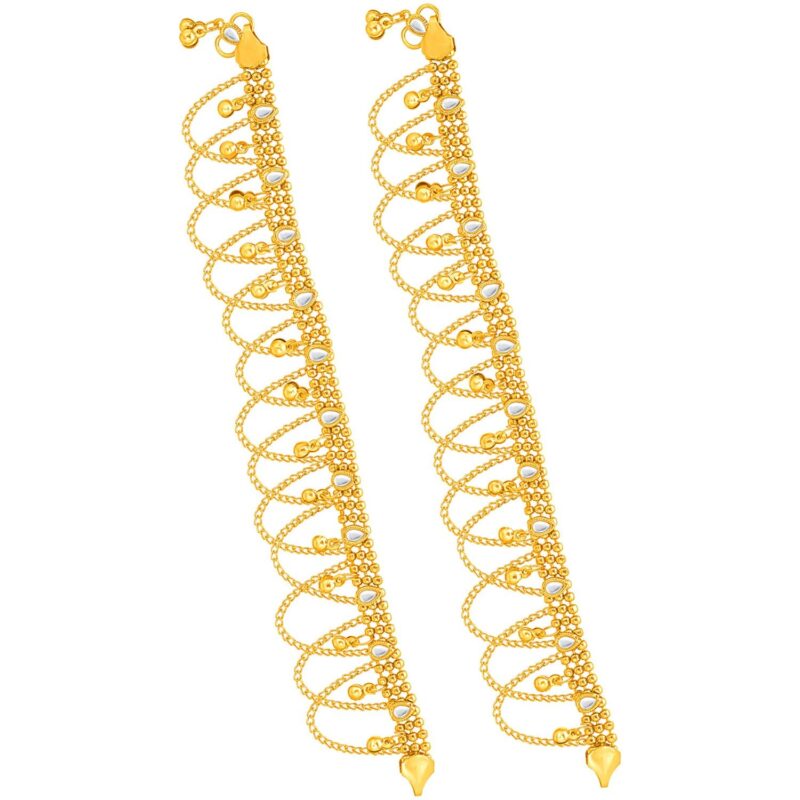 Sukkhi Intricately Gold Plated Anklet For Women (A103220) - Image 4