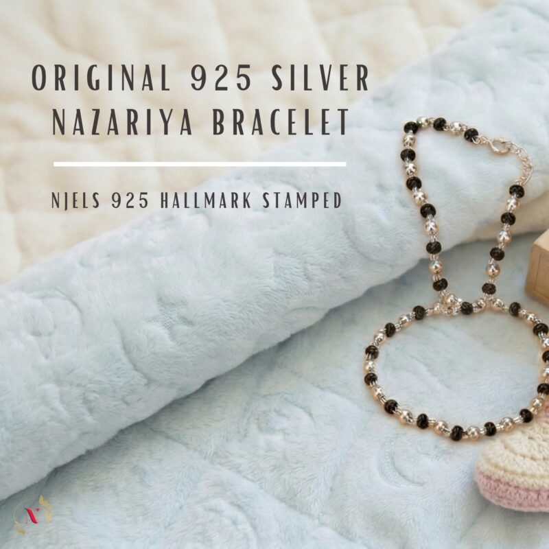 Njels 925 Silver Nazariya for Baby Boy and Baby Girls | New Born to 3 years Age | 5.5 Inch Plus 1.0 Inch Extension Chain | 925 BIS Hallmarked Silver Bangles for Baby Girl - Image 7