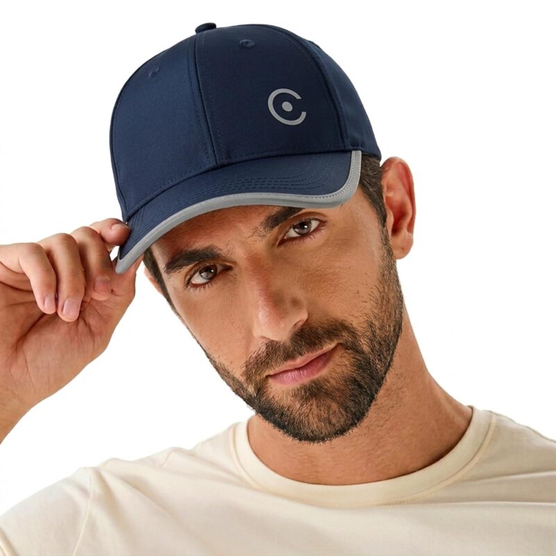 Coreteq Dry Fit Cap for Men & Women Original Branded Baseball Caps for Mens Summer | Cricket Gym Accessories for Man | Lightweight Breathable Waterproof UV Sun Protection Topi Hat | Adjustable, Navy