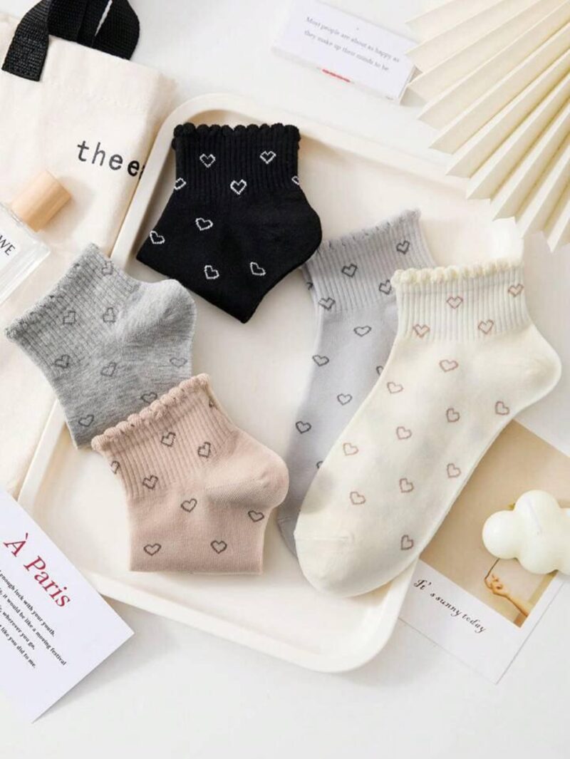 DIVUE Socks for Girls & Women Ankle Length | 5 Pair Combo Cotton Socks | Free Size Odor Resistant Soft Breathable Fabric | Comfortable Socks for Sports, Office, College, Travel & Casual Use - Image 8