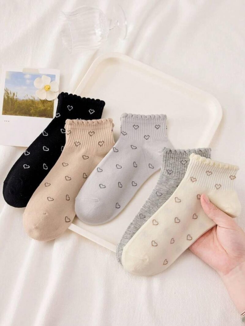 DIVUE Socks for Girls & Women Ankle Length | 5 Pair Combo Cotton Socks | Free Size Odor Resistant Soft Breathable Fabric | Comfortable Socks for Sports, Office, College, Travel & Casual Use - Image 6