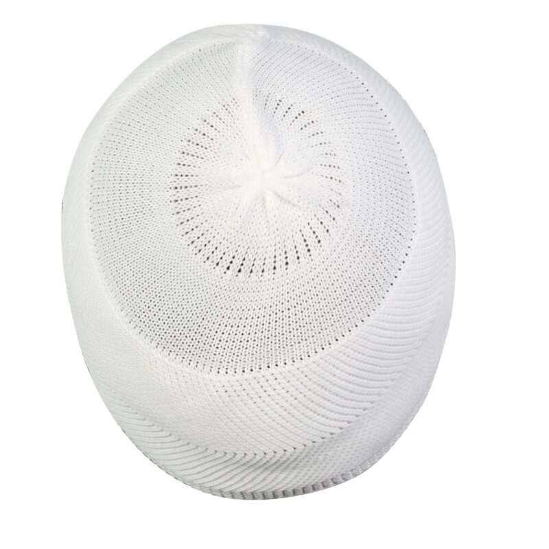 Shahid Cap House Indonesia Muslim NAMAZ Prayer Islamic Cap for Men's in White Color (Large) - Image 2