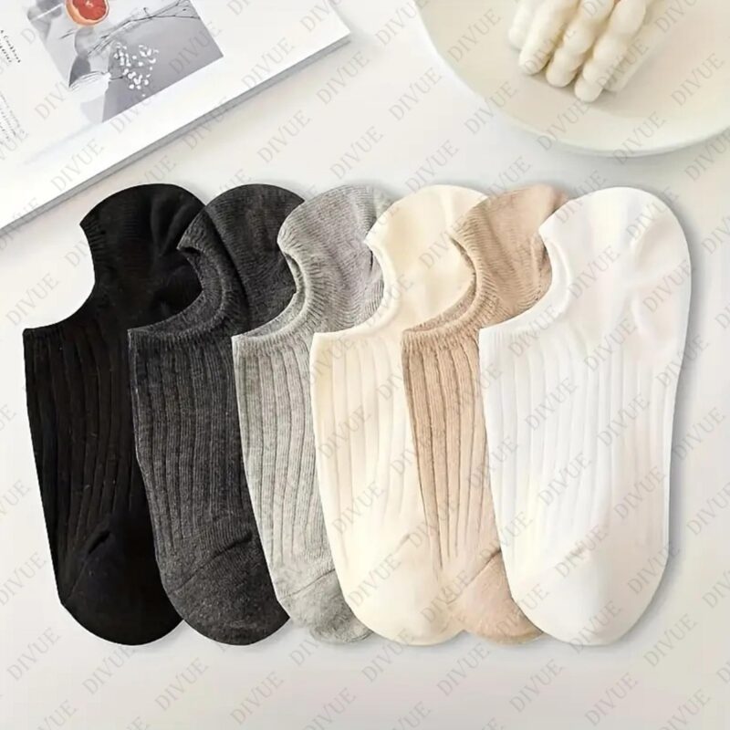 DIVUE Ankle Length Low cut Socks for Men & Women | 6 Pair Multi Color Combo Pack | Soft Cotton Stretch Fabric | Breathable, Sweat Absorbent & Durable | ankle Casual Sports Socks - Image 4