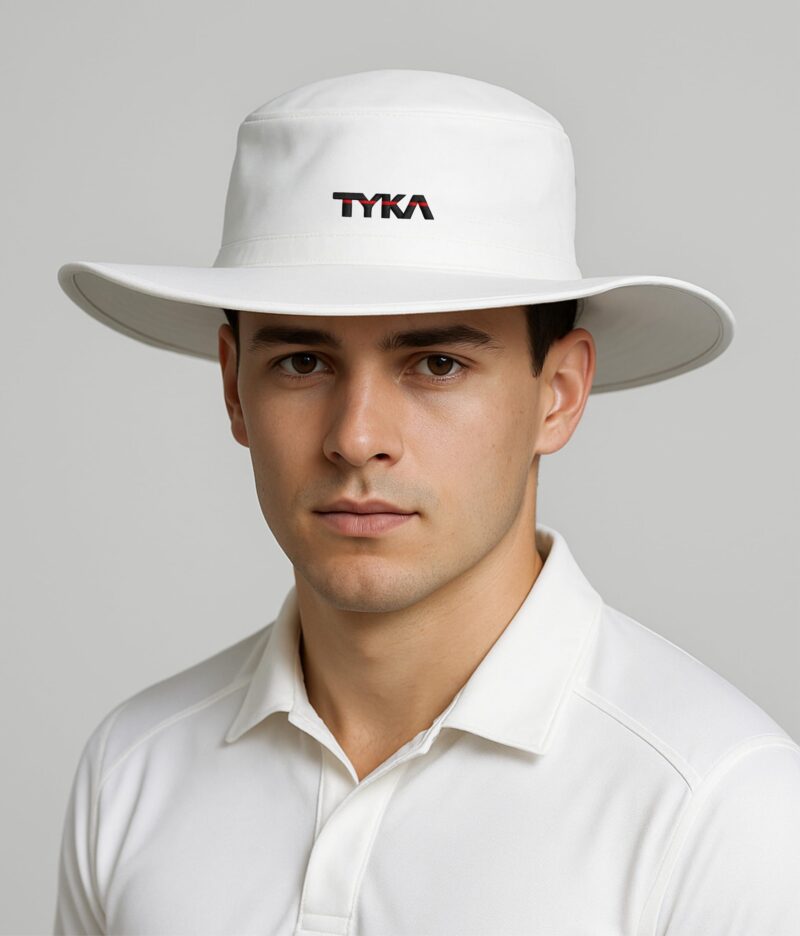 TYKA Cricket Umpire Panama Hat | Wide Brim Sun Protection Hat with Sweat-Absorbent Towel Lining | Lightweight & Breathable Headwear for Cricket Matches (in, Alpha, M, Off White) - Image 6