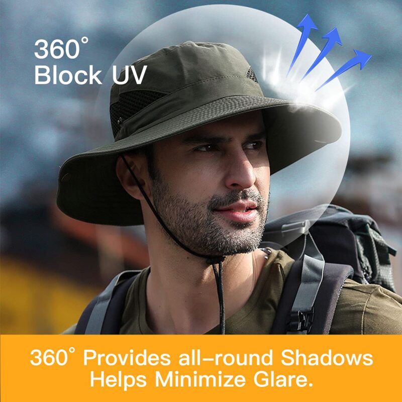 Electomania Polyester Unisex Sun Protection Cap (Dd4949431_Army Green_Free Size) - Image 2