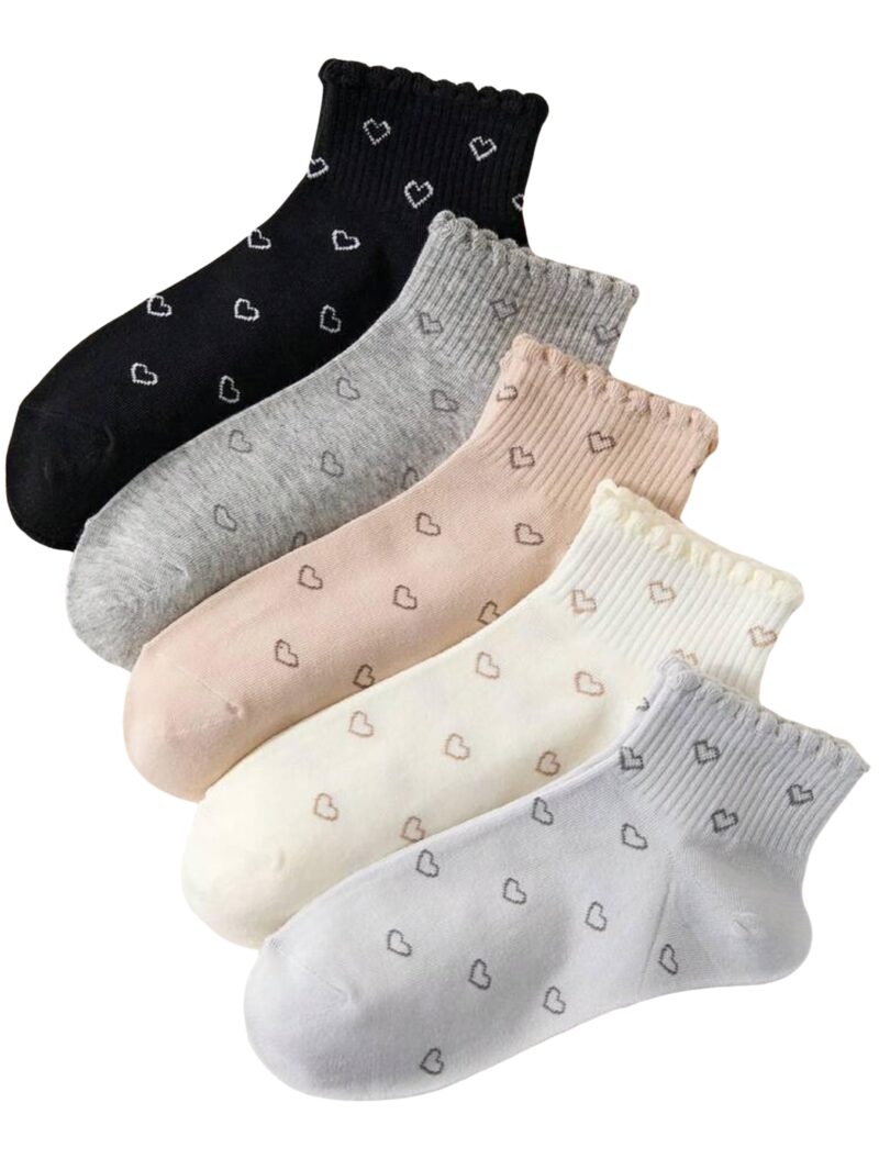 DIVUE Socks for Girls & Women Ankle Length | 5 Pair Combo Cotton Socks | Free Size Odor Resistant Soft Breathable Fabric | Comfortable Socks for Sports, Office, College, Travel & Casual Use