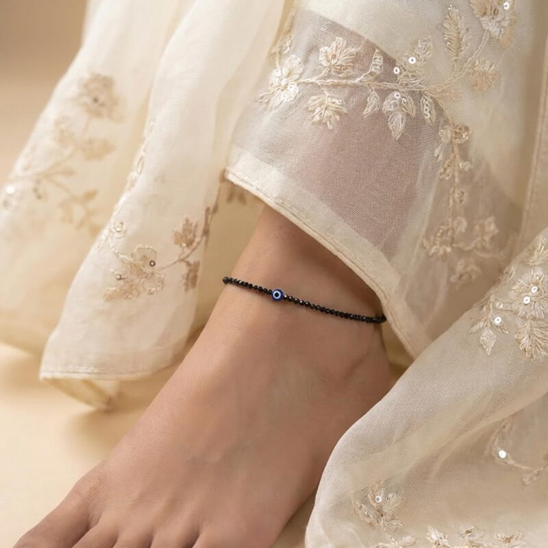 Astrotalk Evil Eye Anklet for woman with Black Tourmaline | Stone of Protection, Balance & Positivity | Spiritual Anklet for Women | Best Gift for Woman | Spiritual Jewellery for Women | Valentine Gift for Girlfriend - Image 7
