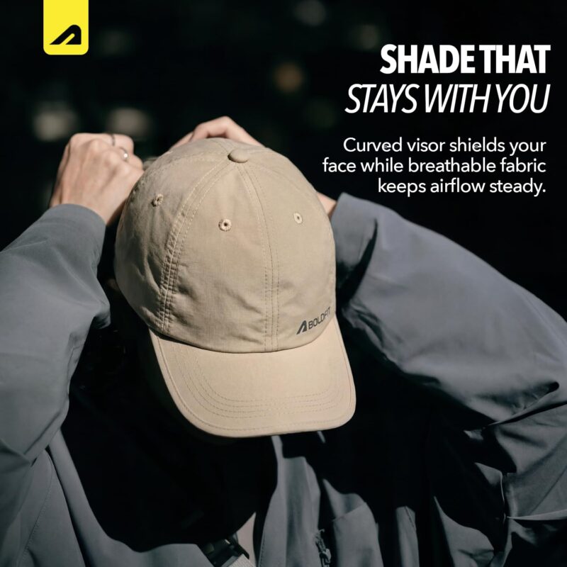 Boldfit Head Caps for Men Unisex Mens Caps with Adjustable Strap in Summer Hat for Man for All Sports Cap for Girls hat Gym Hats for Man Women Lightweight Breathable Unisex Hats Beige - Image 6