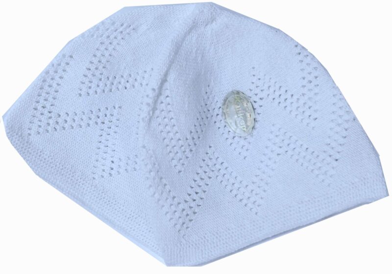 H.N. Traders Cotton Sufi Prayer Cap, Namaz Topi (White, Set of 5) - Image 2