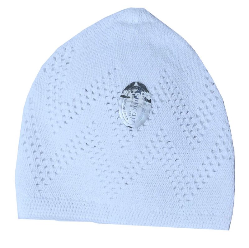H.N. Traders Cotton Sufi Prayer Cap, Namaz Topi (White, Set of 5) - Image 4