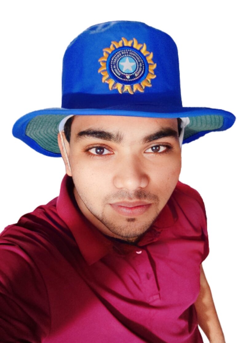 Men's and Women's India Cricket Cap Original Quality Head Caps for Men Unisex Mens Cap Buckle Men for All Sports Cricket Caps(IND Round HAT White,HAT Blue) - Image 4