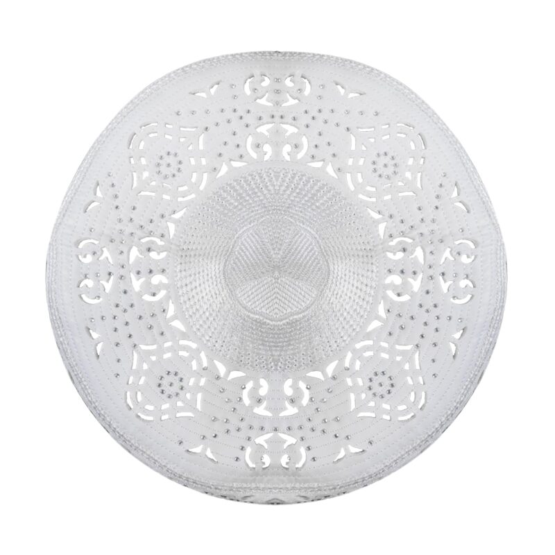 ZOAS Muslim Namaz Cap (Topi) for Men's for Islamic Prayer (Namaz) in Off-White Color with Little Stars with Shiny Look (Large) - Image 6