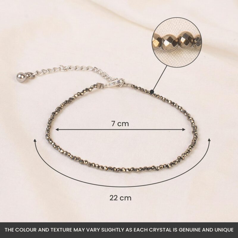 Astrotalk Raw Pyrite Anklet | Stone of Money, Protection & Power | Adjustable Pyrite Anklet for Women | Best Gift Items | Spiritual Jewellery for Women | Valentine Gift for Girlfriend - Image 6