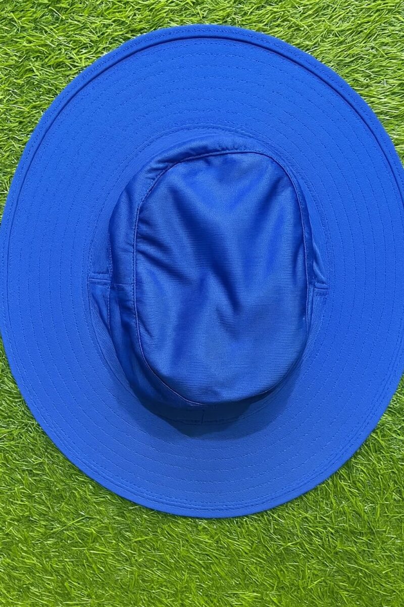 TYKA Cricket Umpire Panama Hat | Wide Brim Sun Protection Hat with Sweat-Absorbent Towel Lining | Lightweight & Breathable Headwear for Cricket Matches (in, Alpha, M, Royal) - Image 3