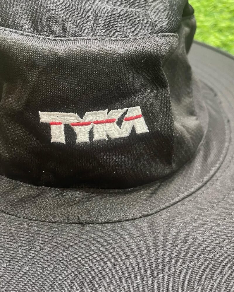 TYKA Cricket Umpire Panama Hat | Wide Brim Sun Protection Hat with Sweat-Absorbent Towel Lining | Lightweight & Breathable Headwear for Cricket Matches (in, Alpha, L, Black) - Image 7