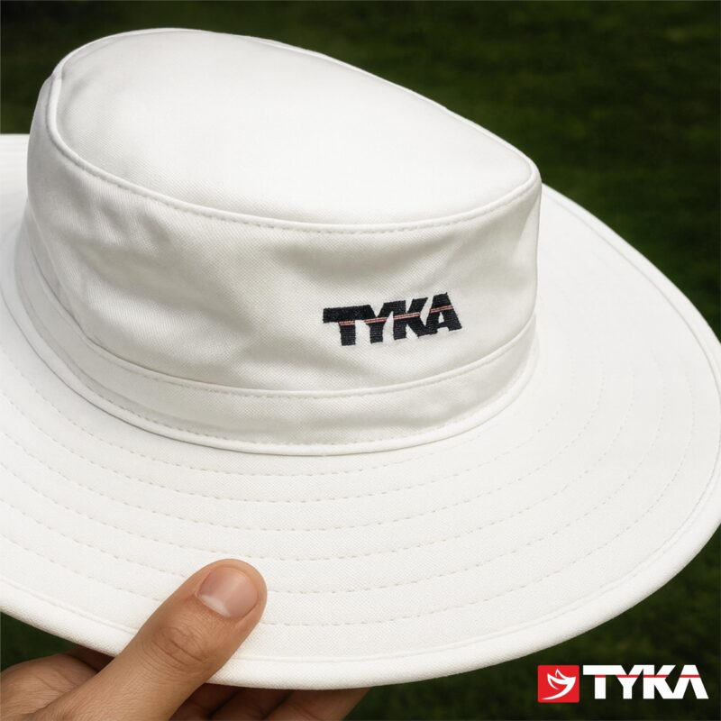 TYKA Cricket Umpire Panama Hat | Wide Brim Sun Protection Hat with Sweat-Absorbent Towel Lining | Lightweight & Breathable Headwear for Cricket Matches (in, Alpha, L, Off White) - Image 2