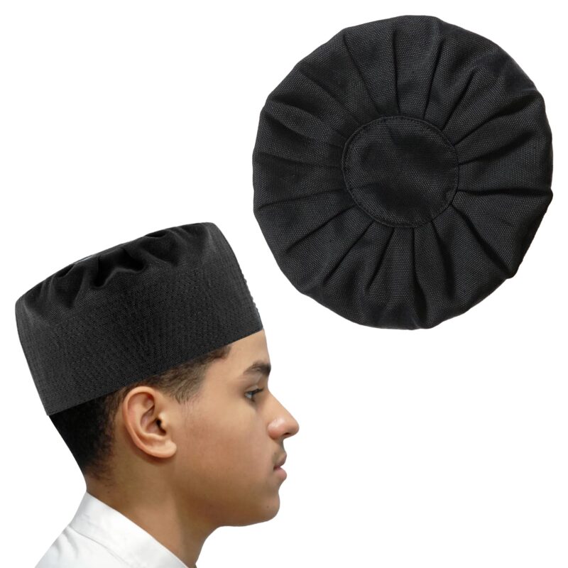 ZOAS NAMAZ CAP FOR MEN IN ROUND SHAPE SUFI TOPI FOR ISLAMIC PRAYER (NAMAZ) (EXTRA LARGE, BLACK)
