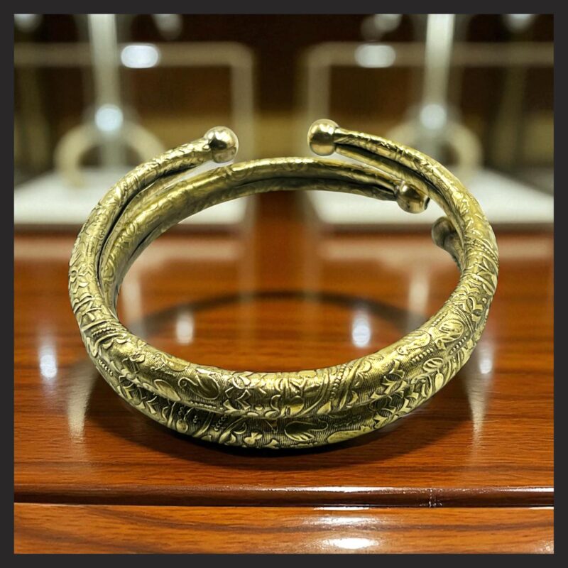 THE STYLE COURTYARD Oxidized Toe/Anklet/Leg Kada – Traditional Rajasthani Jewelry, Kada Payal (Style C) - Image 4
