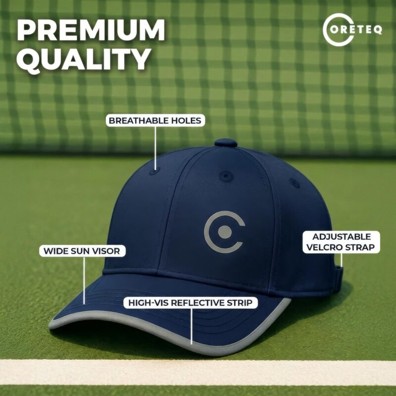 Coreteq Dry Fit Cap for Men & Women Original Branded Baseball Caps for Mens Summer | Cricket Gym Accessories for Man | Lightweight Breathable Waterproof UV Sun Protection Topi Hat | Adjustable, Navy - Image 6