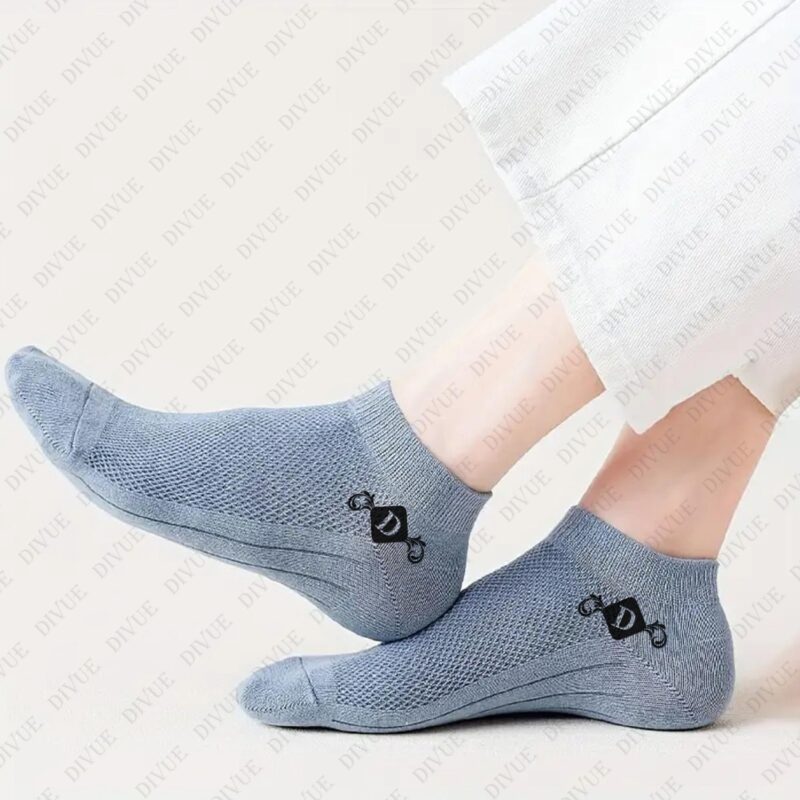 DIVUE Ankle Length Socks For Men And Women Free Size Pack of 6 | Made With Cotton Breathable, Anti Odour & Moisture Absorbent Blend cotton unisex Cute Multicolor design (Multi Color) - Image 7