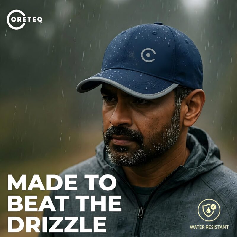 Coreteq Dry Fit Cap for Men & Women Original Branded Baseball Caps for Mens Summer | Cricket Gym Accessories for Man | Lightweight Breathable Waterproof UV Sun Protection Topi Hat | Adjustable, Navy - Image 4