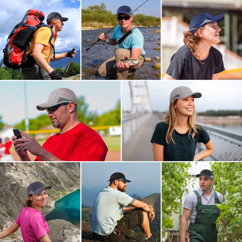 HSR Unstructured Reflective Lightweight Breathable Stylish Sports Soft Hat Cap For Men And Women (Navy Blue, Polyester, Free Size) - Image 4