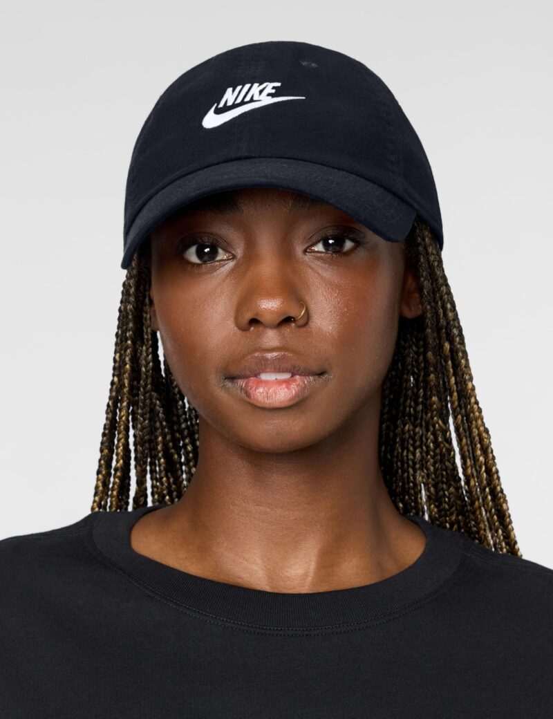 Nike Cotton Unisex's Cap (FB5368-011_Black/White - Image 5