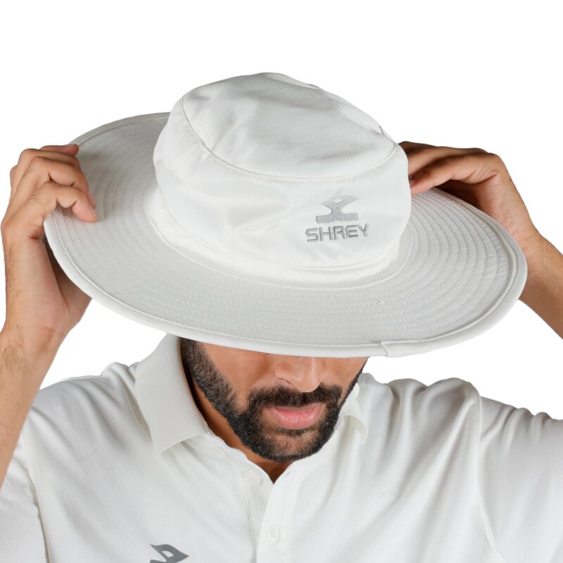 SHREY Performance Cricket Hat for Men's (in, Alpha, M, Off White) - Image 5