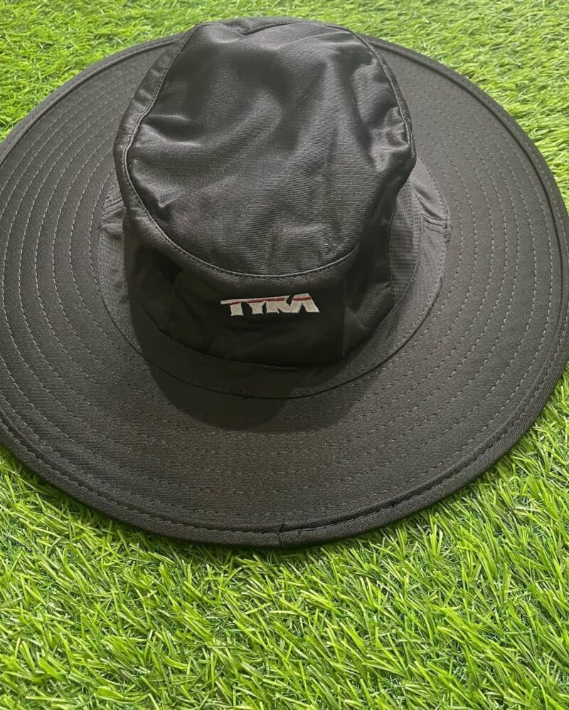 TYKA Cricket Umpire Panama Hat | Wide Brim Sun Protection Hat with Sweat-Absorbent Towel Lining | Lightweight & Breathable Headwear for Cricket Matches (in, Alpha, L, Black) - Image 4