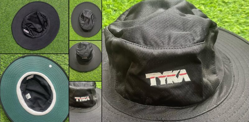 TYKA Cricket Umpire Panama Hat | Wide Brim Sun Protection Hat with Sweat-Absorbent Towel Lining | Lightweight & Breathable Headwear for Cricket Matches (in, Alpha, L, Black) - Image 6