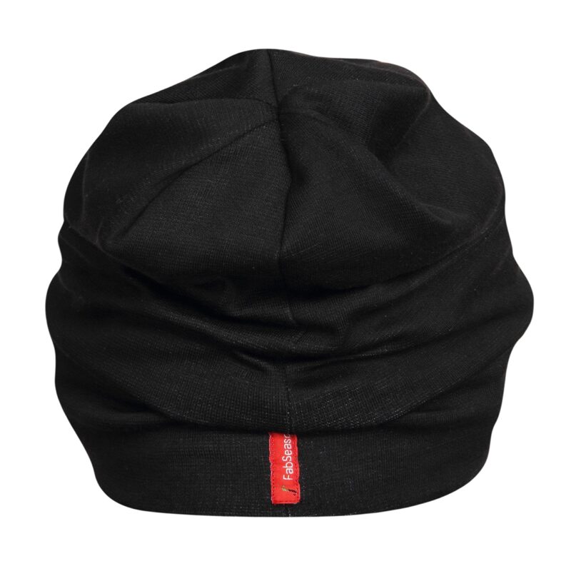 FabSeasons Cotton Blended Slouchy Beanie and Skull Cap for Summer, Winter, Autumn & Spring Season, Can be Used as a Helmet Cap Too Black - Image 4