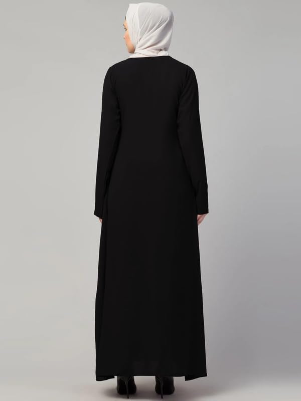 Muslim Closet Women's Inner Abaya Dress With Side Pocket Made with Nida Matte Fabric - Image 2