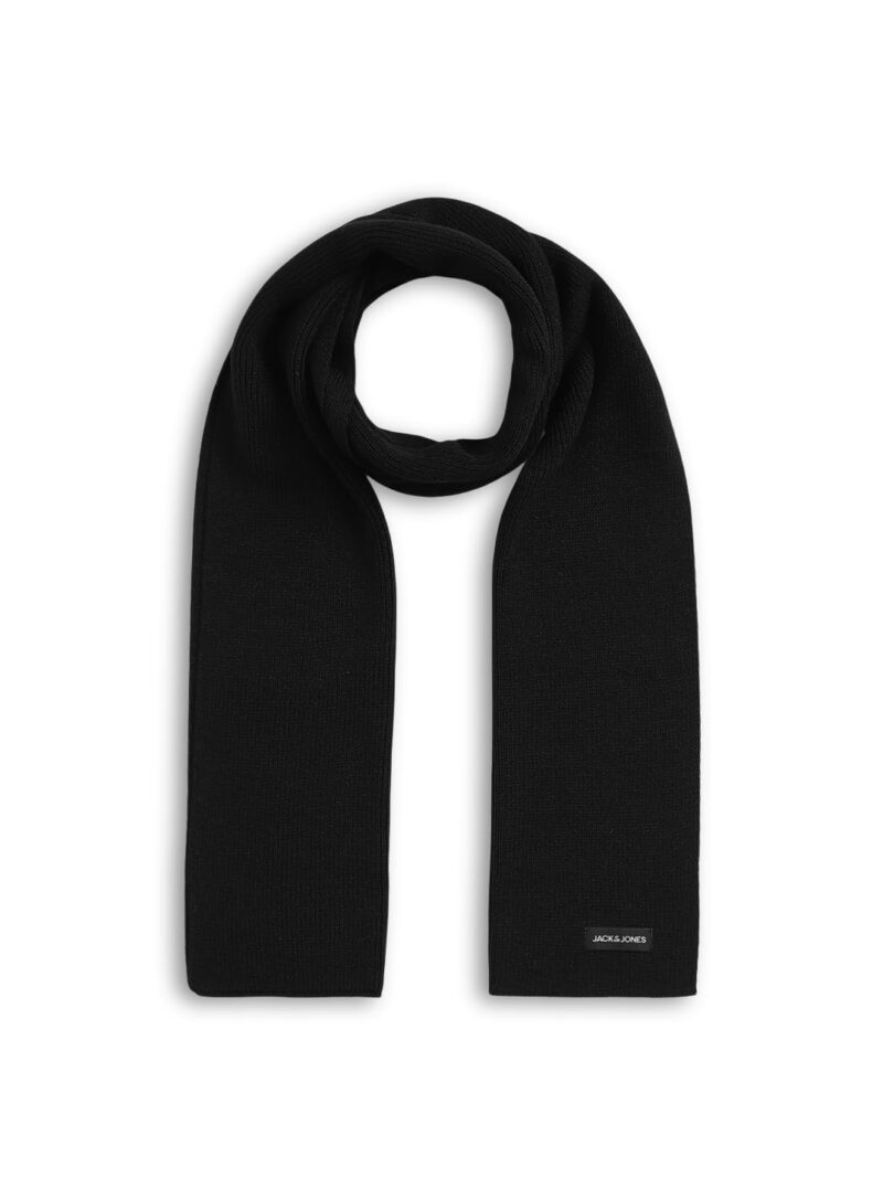 JACK & JONES Men Knitted Black Scarf