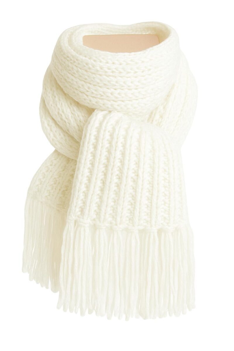 KB STAR Chetna Parkashan Men & Women Casual Luxurious Premium Checkered Acrylic Woolen Muffler/Scarf/Stole for Winter (White)