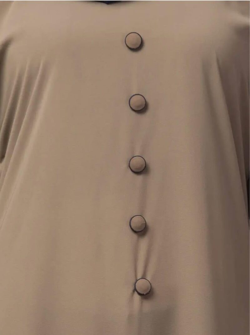 Women's Pure Cotton Muslim Abaya Burqa with Hijab | Dubai Style Kaftan with Side Patti for Eid & Ramzan (Free Size) - Image 5