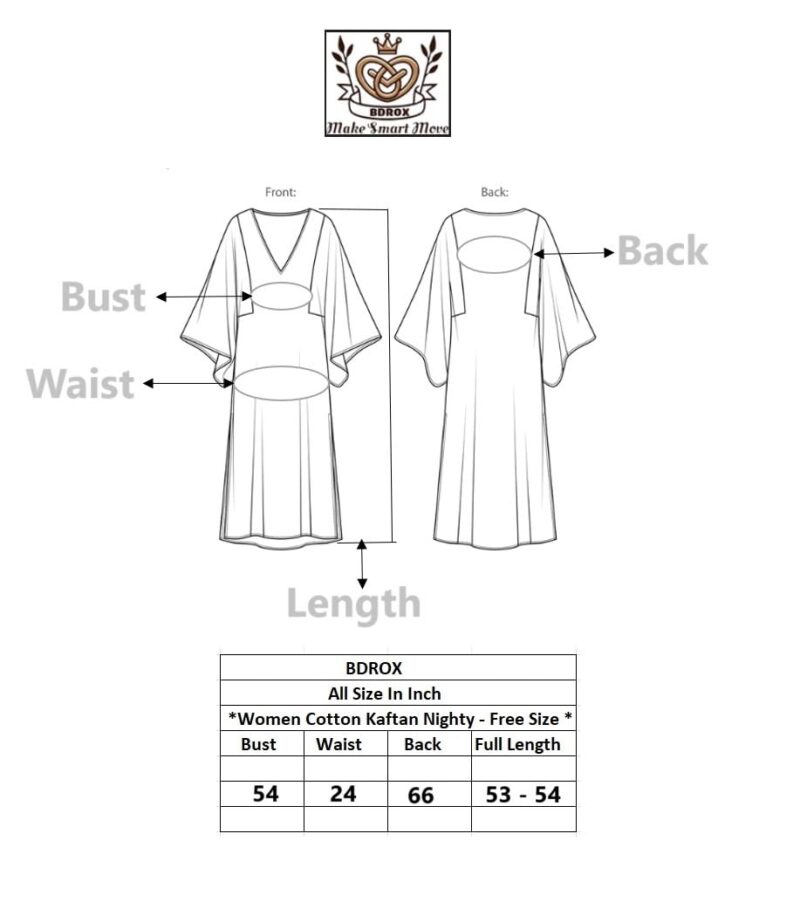 BDROX Women Stylish | Maroon | Animal Printed |Pure Cotton |Color Guaranteed| Free Size |Short Sleeve V Neck Kaftan Nighty/Night Dress/Night Gown for Regular use and Fashionable - Image 8