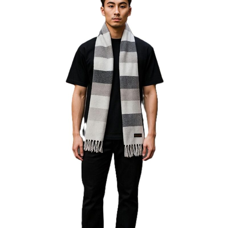 Woolen Soft MicroFibre Cashmere Knitted Soft and Warm Muffler Scarf for Men and Women Casual Stylish Winter Wear Scarf | Neck Warmer Woolen Stylish Muffler (Design 1)