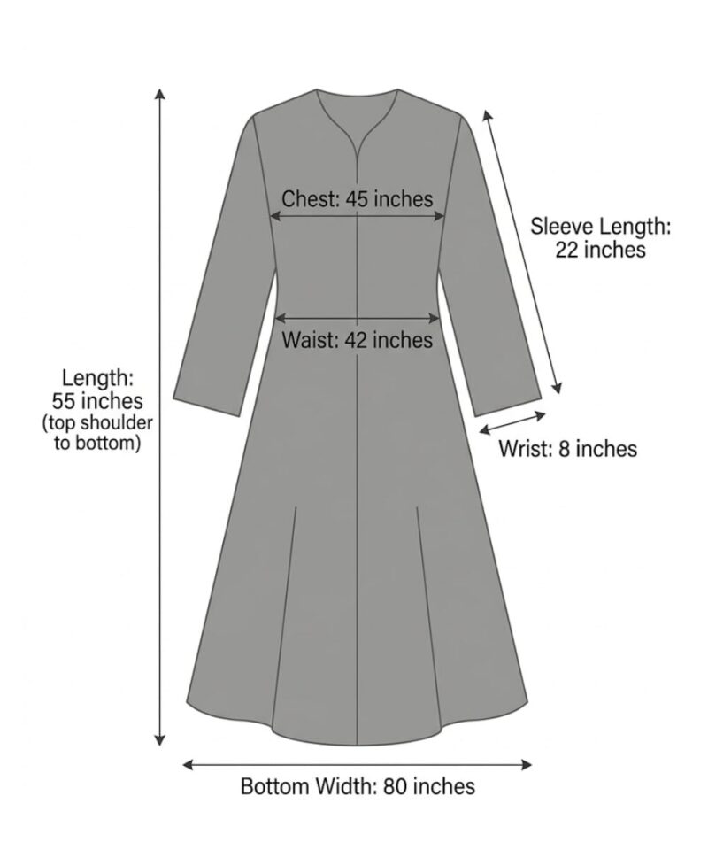 Women’s Premium Black Firdous Abaya with Elegant Lace Sleeves | Long Sleeves | Modest Islamic Wear Kaftan Burqa Dress | Without Dupatta - Image 6