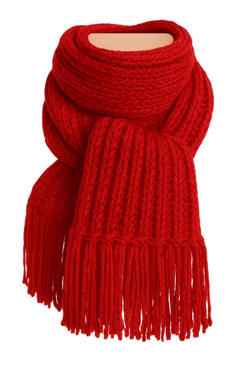 KB STAR CHETNA PARKASHAN Men & Women Casual Luxurious Premium Checkered Acrylic Woolen Muffler/Scarf/Stole for Winter (Red)
