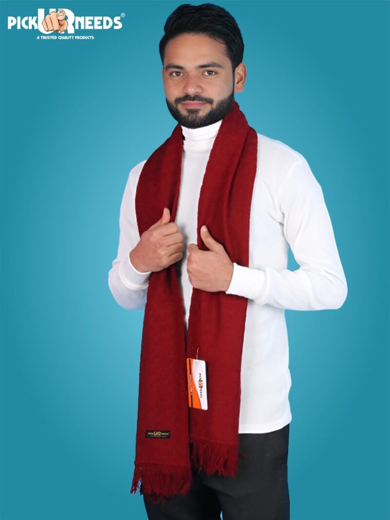 Men’s Winter Muffler Soft Warm Woolen Scarf for Men Stylish Muffler for Office, Casual & Travel - Image 4