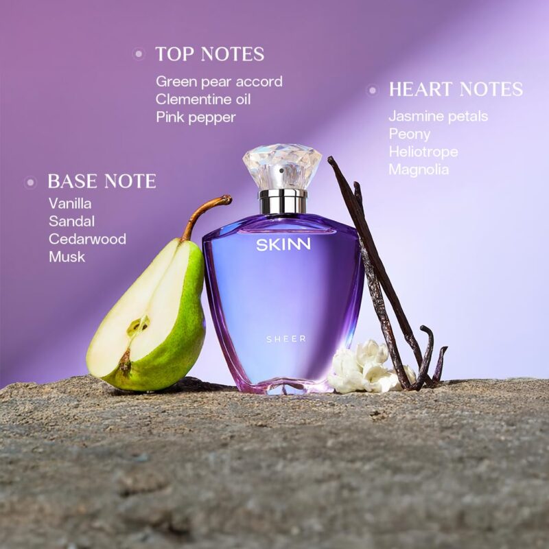 Skinn By Titan | Sheer Perfume - 100 Ml | Perfume For Woman | Gift for Women | Premium Fragrance | Grooming Essentials | Long Lasting Smell for Women |Floral, Fruity, Fresh | Eau De Parfum - Image 2