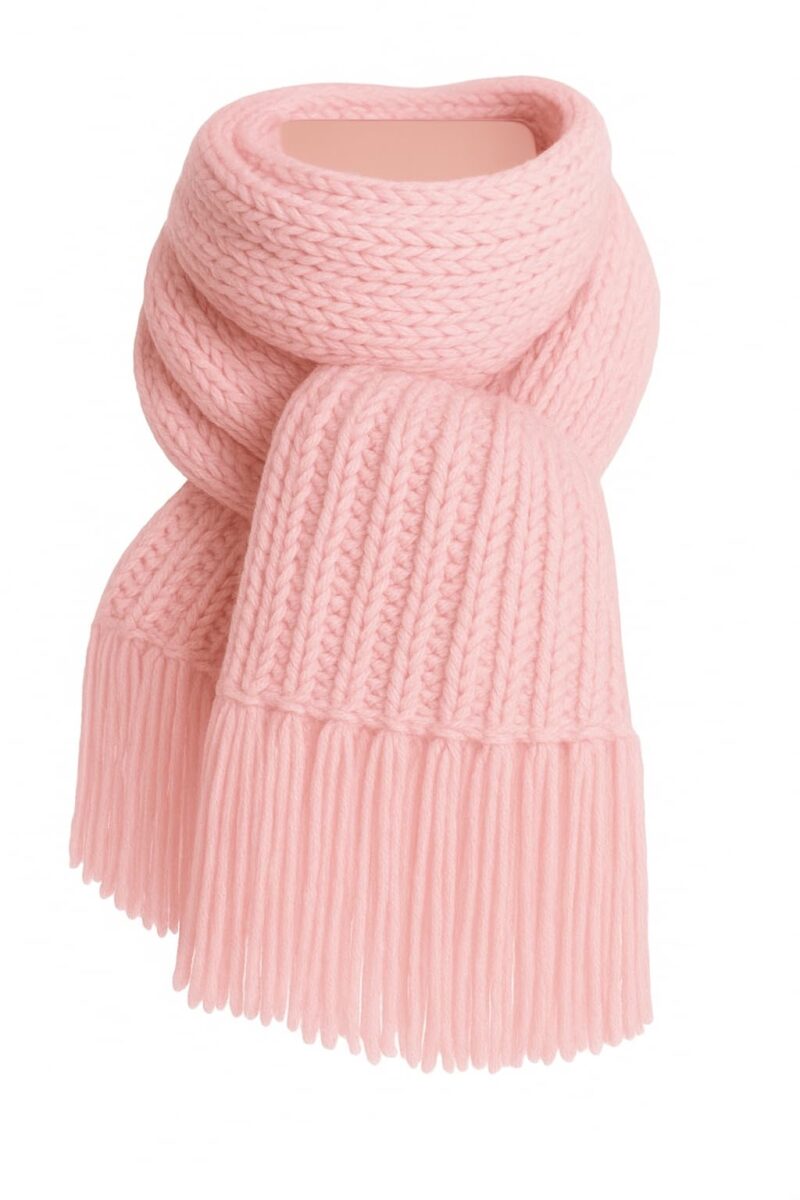 Chetna Parkashan Men & Women Casual Luxurious Premium Checkered Acrylic Woolen Muffler/Scarf/Stole for Winter (Baby pink)