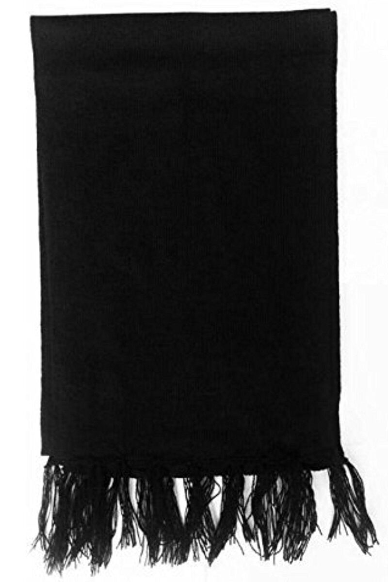 BRANDONN Unisex Woolen Black Striped Muffler Cum Scarves For Boys And Girls - Image 3