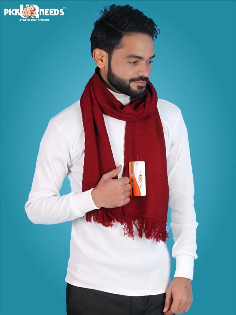 Men’s Winter Muffler Soft Warm Woolen Scarf for Men Stylish Muffler for Office, Casual & Travel - Image 2